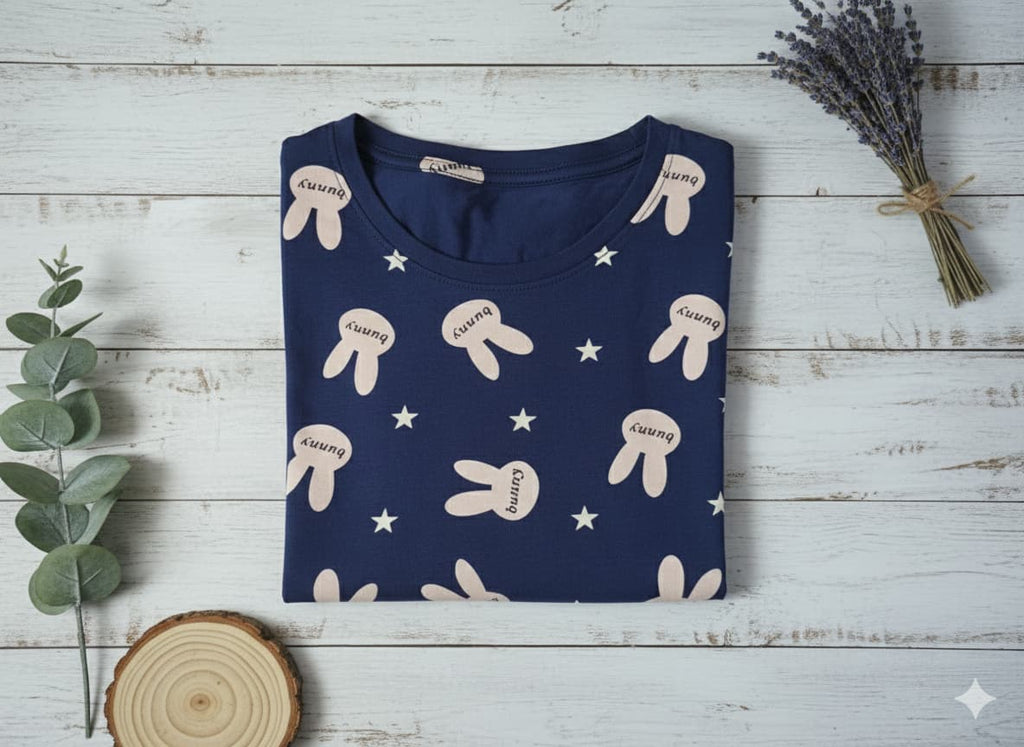 Irah Vastra ribbed T-shirt — front model view with product flatlay