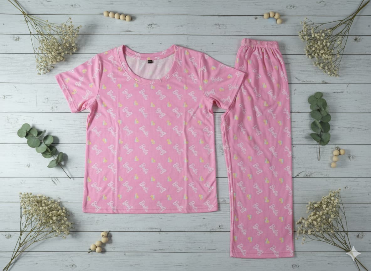 Irah Vastra women’s T-shirt and pant set — folded flatlay view