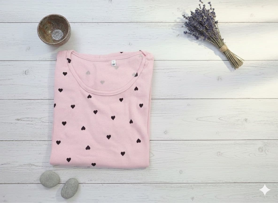 Irah Vastra ribbed T-shirt — front model view with product flatlay