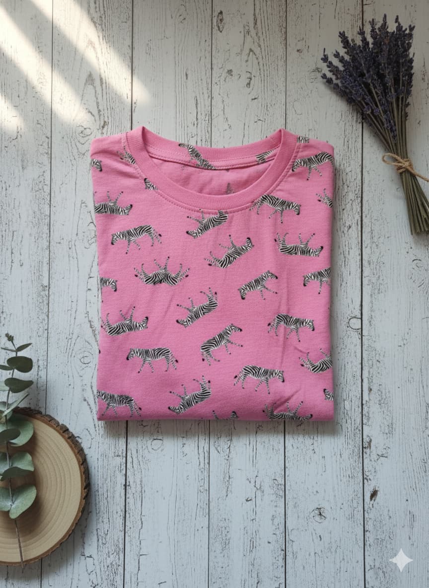 Irah Vastra ribbed T-shirt — front model view with product flatlay