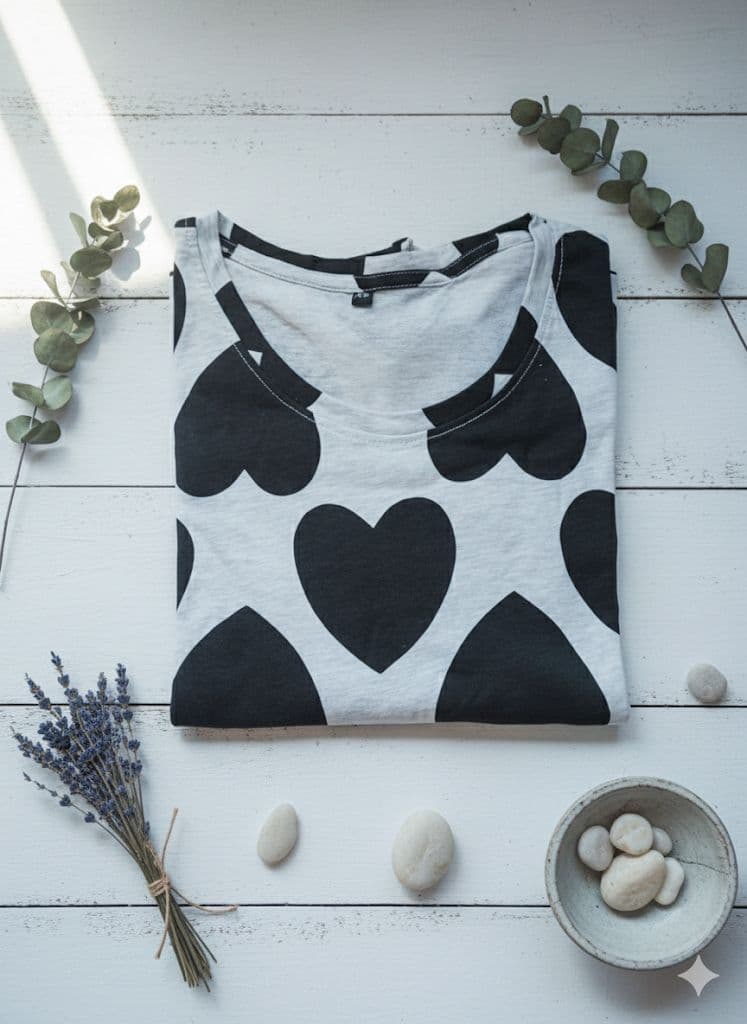 Irah Vastra ribbed T-shirt — front model view with product flatlay