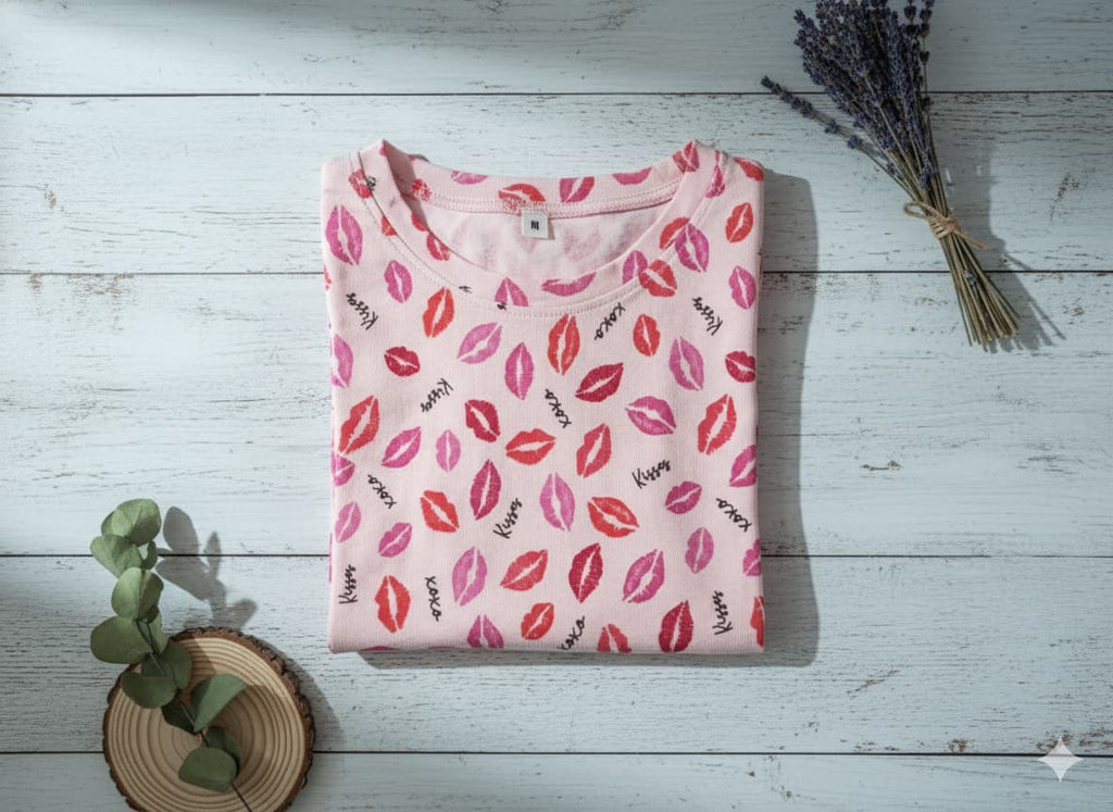 Irah Vastra ribbed T-shirt — front model view with product flatlay