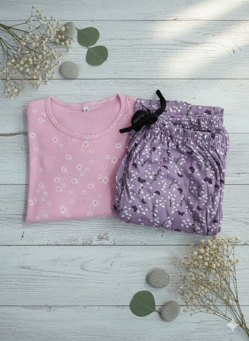 Irah Vastra women’s T-shirt and pant set —folded view